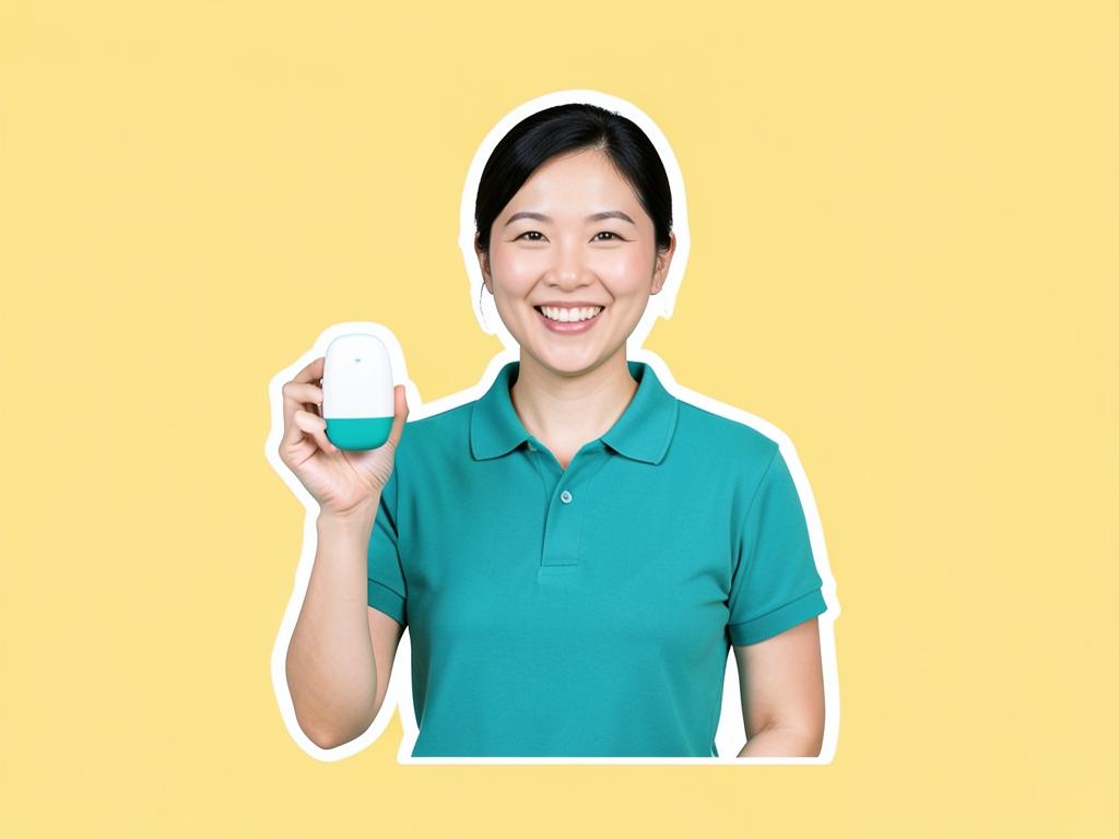 EasiLink installer holding a home alarm unit
